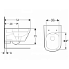 Geberit Smyle Square Унитаз 35х54см., подвесной, безободковый, цвет: белый