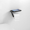 Hansgrohe WallStoris Держатель туалетной бумаги с полкой, подвесной, цвет: черный матовый