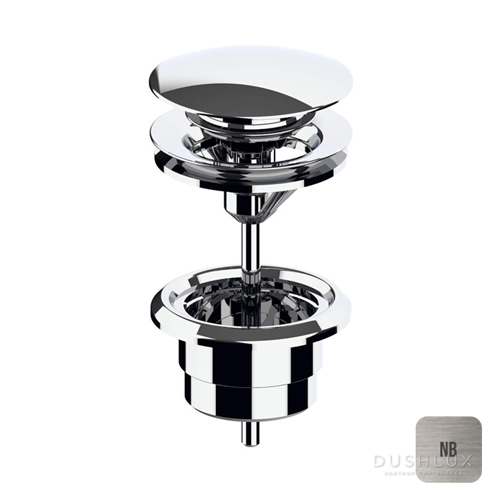 Фото Almar Mixers Донный клапан 1"1/4 для раковины, цвет: никель брашированный