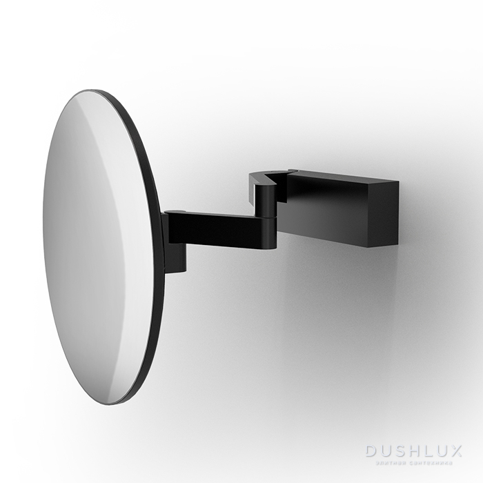 Фото Decor Walther VISION R Зеркало косметическое, настенное, 5х-кратное ув., без подсветки, цвет: черный матовый