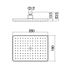Nobili Shower Верхний душ, 26x19см., цвет: хром