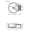 Artceram Cartesio Раковина 44х36см., накладная, 1 отв., цвет: зеленый глянцевый