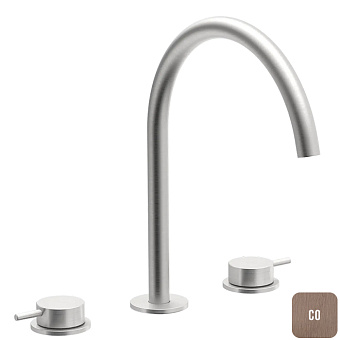 Almar Still Смеситель для раковины, 3 отв., без донного клапана, цвет: PVD Brushed Copper