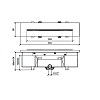 Almar Waterfall Wall Built-In Излив настенный 350×80 мм, "водопад", цвет: Copper 316 Brushed PVD