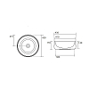 Kerasan F10 Раковина D43x16см, накладная, без отв., цвет: черный матовый