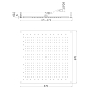 BOSSINI PARIS-CUBE Верхний душ 370 x 370 мм, FLAT, цвет: хром