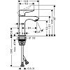 Hansgrohe Metris Смеситель для раковины с донным клапаном, на 1 отв., излив 89мм, h93мм, цвет: хром