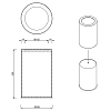 Decor Walther Basic Ведро для мусора, 32x20x20см, напольное, цвет: золото