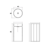 Dea Design Pedestal Basin Раковина 48x45.6x90см., напольная, без отв., Glasstech, прозрачная смола, цвет: Emerald R3