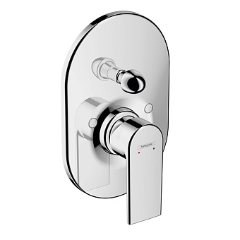 Hansgrohe Vernis Shape Встраиваемый смеситель для ванны с переключателем (внешняя часть), цвет: хром
