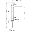 Duravit A.1 Смеситель для раковины, высокий, 1 отв., излив 180 мм, с донным клапаном, цвет: хром
