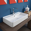 Flaminia Miniwash Раковина 75x42x13 см, 1 отв., накладная, цвет: белый