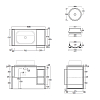 SIMAS Frame Комплект мебели напольный, с ящиком и открытым элементом, 105x57xh72см, цвет: темный дуб