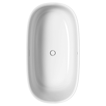 Duravit Zencha Ванна 160х85х60 см, отдельностоящая, с бесшовной панелью и рамой, с нажимным клапаном, DuroCast® Plus, цвет: белый матовый