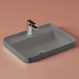 Artceram Fuori Scala Раковина 60х45 см, 1 отв., встраиваемая, без перелива, цвет: grigio oliva