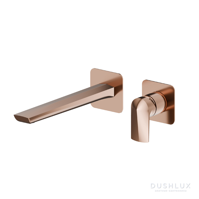 Фото Newform Delta Zero Смеситель для раковины, встраиваемый, цвет: PVD copper bronze