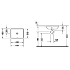 Duravit ME by Starck Раковина 49x36см., встраиваемая снизу, без отв., цвет: белый