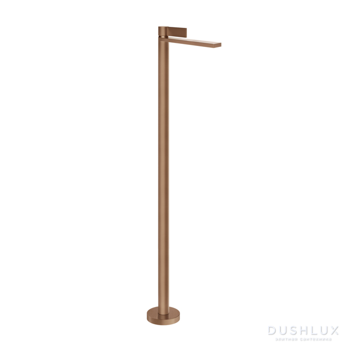 Фото Gessi Inverso Rigato Смеситель для раковины, напольный, цвет: Copper Brushed PVD