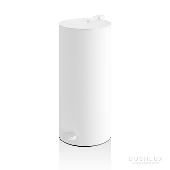Фото Decor Walther Bin 3 Ведро 14.5xh33.5см, с педалью и крышкой, цвет: белый матовый