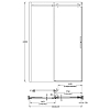 Kerama Marazzi Cristallo Душевая дверь 140x210см., раздвижная, с функцией soft close, цвет: брашированный никель