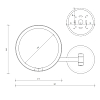 Decor Walther Round Just Look WR Косметическое зеркало 21.5см, подвесное, увел. 5x, подсветка LED, питание 200 Вт, цвет: белый матовый