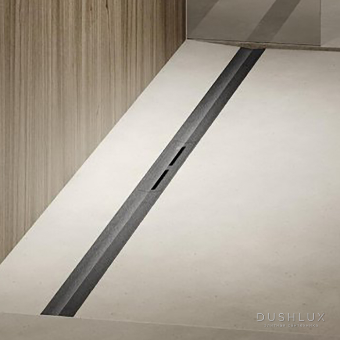 Фото TECEdrainprofile Дренажная система 120см, цвет: Brushed stainless steel, black/сатин, цвет: черный