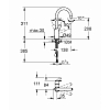 Grohe Eurosmart 2015 Смеситель для раковины, на 1 отв, излив: 13см, с цепочкой, цвет: хром
