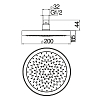 Nobili Shower Верхний душ, ø20см., цвет: хром