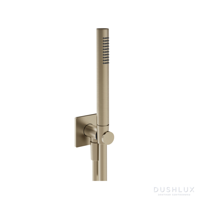 Фото Gessi Inverso Душевой комплект: вывод воды, ручной душ, шланг 150см., цвет: Finox Brushed Nickel
