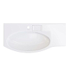 Kerama Marazzi Riva Раковина 100.7х48х15см., накладная, мебельная, с крепежом, левая, 1 отв., с переливом, цвет: белый глянцевый