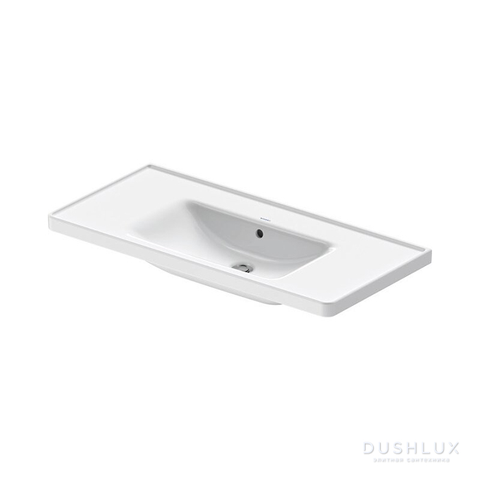 Фото Duravit D-Neo Раковина 100.5х48 см, без отв., встраиваемая сверху, с переливом, цвет: белый