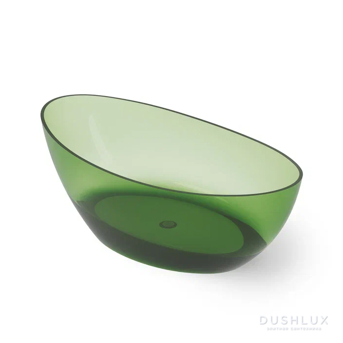 Фото Dea Design Elegant Ванна 160x80x55см., отдельностоящая, Glasstech, прозрачная смола, цвет: Emerald R3