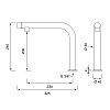 CEA Design GASTONE Смеситель для кухни, 1 отв., с поворотным и съёмным изливом, цвет: нержавеющая сталь