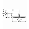 Grohe RSH Верхний душ с кронштейном, цвет: сталь