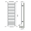 Neoinox Bras Полотенцесушитель 150x53см, водяной для ГВС, цвет: черный матовый