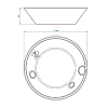 THG CAPUCINE VERT DECOR PLATINE Блюдо керамическое ø130 мм., настольное, декор платина/зеленый, цвет: белый