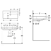 Geberit Smyle Square Раковина 90x48см., подвесная, 1 отв., цвет: белый