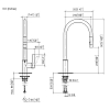 Dornbracht Tara Ultra Смеситель для раковины, на 1 отв., Pull-down с выдвижной лейкой, цвет: платина