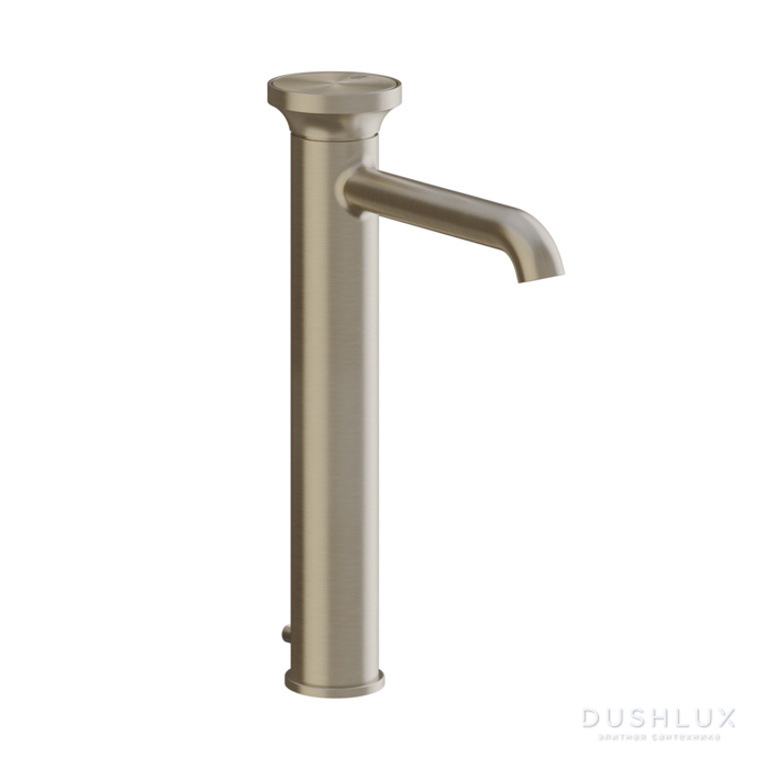 Фото Gessi Origini Смеситель для раковины высокий с донным клапаном, цвет: Finox Brushed Nickel