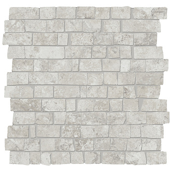 Provenza Unique Travertine Керамогранит 30x30x0.95см, глазурованный, универсальная, цвет: Mosaico Mini Block Ancient Silver Natural