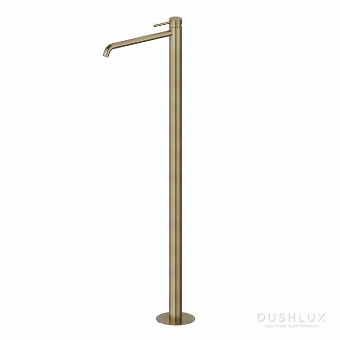 Фото Newform X-Steel 316 Смеситель для раковины, напольный, цвет: PVD Brushed pale gold