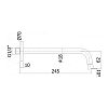 Paffoni Light Излив для ванны, настенный, 24.5см., цвет: хром