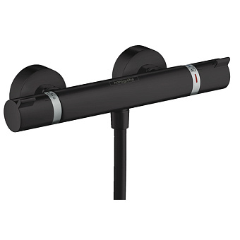 Hansgrohe Ecostat Смеситель для душа, настенный, термостатический, цвет: черный матовый