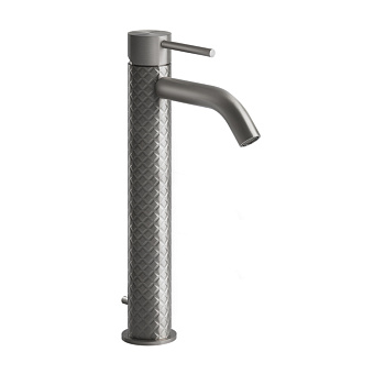 Gessi Intreccio Смеситель однорычажный высокий с донным клапаном, цвет: шлифованная сталь