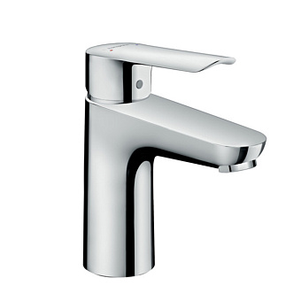 Hansgrohe Logis E Смеситель для раковины 100 на 1 отв. с донным клапаном, излив 100мм, h94мм, цвет: хром