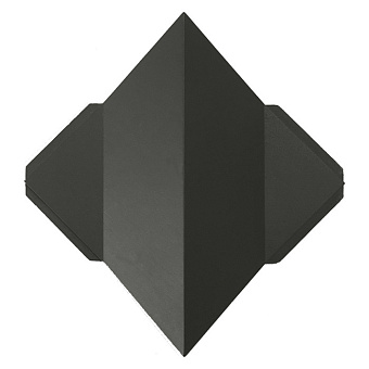 Sergio Savino Scudo Макромозаика 12x12см, настенная, ромб, цвет: Nero Africa