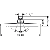 Hansgrohe Crometta E 240 Верхний душ d240мм, G1/2, 1jet (Rain), цвет: хром