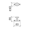 Dornbracht Meta.02 Крючок двойной, цвет: хром