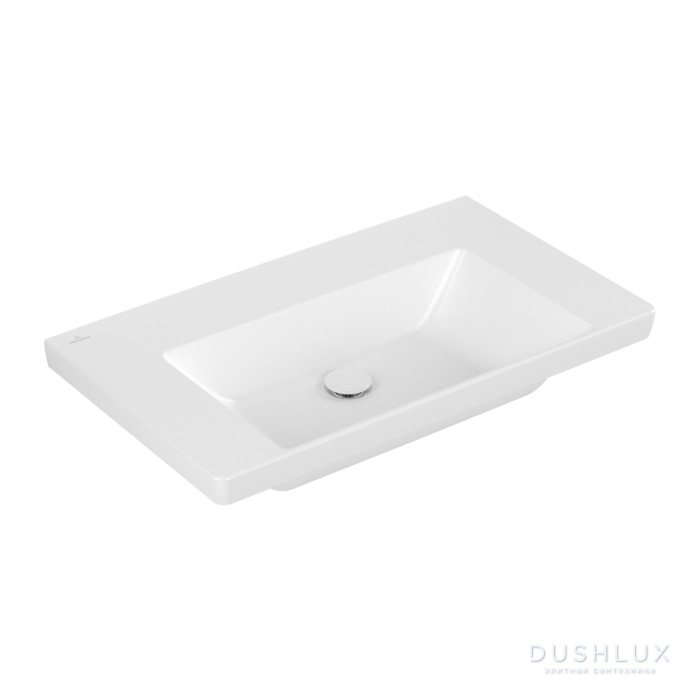 Фото Villeroy&Boch Subway 3.0 Раковина 80х47х16.5см., без отв., подвесная, CeramicPlus, без перелива, цвет: белый камень