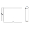 EMCO Pure Зеркальный шкаф 100x72.7см., LED-подсветка, 2 двери, 2 полки, розетка, с нижней подсветкой